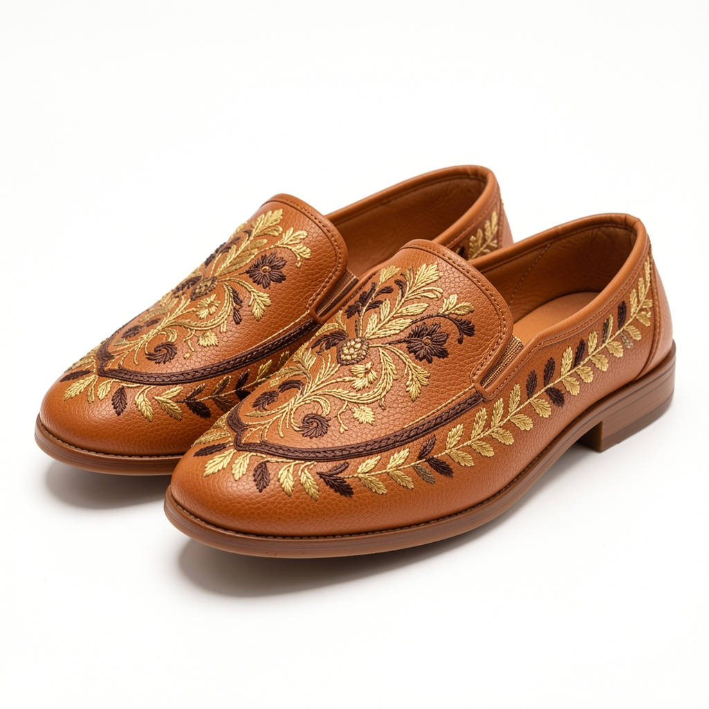 Premium Embroidered Peshawari Chappal